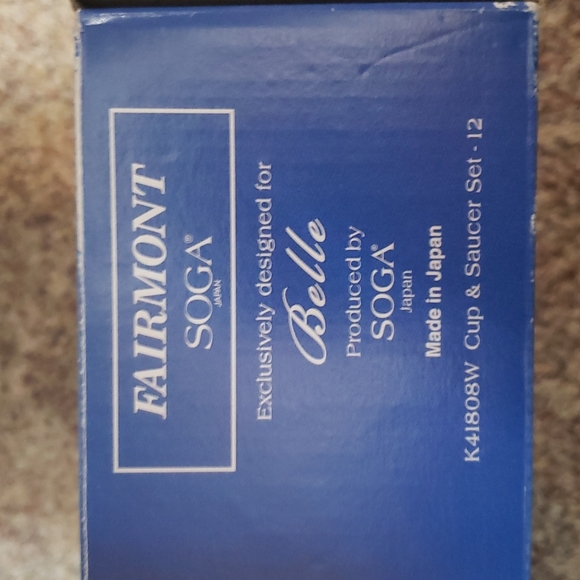 SOGA Fairmont Cup & Saucer 6 Place Set Clear Glass Belle - Picture 7 of 8